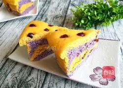 Illustration of how to make two-color hair cake 19