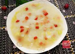 Illustration of how to make vermicelli and baby vegetables in soup 8