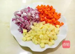 Haoshi Curry Beef Illustration of how to make rice 1