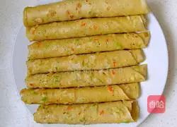 Illustration of how to make egg and vegetable pancakes 8