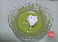 Spinach Zebra Pattern Yogurt Cake Recipe Illustration 13