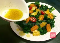 Sweet Orange Kale Salad Recipe Illustration 8