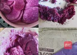 Coconut Purple Sweet Potato Sandwich Cake Recipe Illustration 7