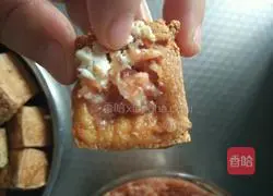 Illustration of how to make meat stuffed tofu box 8