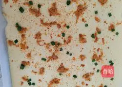 Illustration of how to make meat floss bread 6