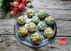 Illustration of how to make colorful vegetable steamed buns 9