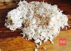 Illustration of how to make shrimp skin radish balls 2