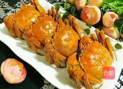 Illustration of steamed hairy crabs 5