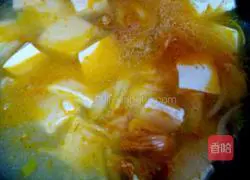 Illustration of Korean Spicy Cabbage and Tofu Soup 4