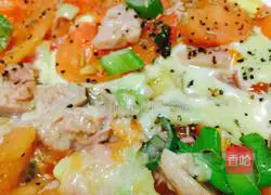 Illustration of how to make Chinese pizza in ten minutes 3