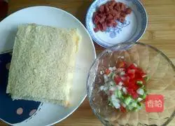 Seasonal Vegetable Sausage Toast Pizza Recipe Illustration 1