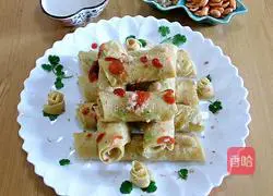 Illustration of how to make egg and vegetable pancakes 11