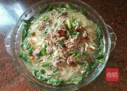 Illustration of how to make spicy beef vermicelli 8