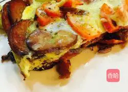 Illustration of how to make ham pizza 10