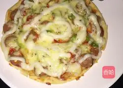 Pictures of making sausage pizza 5