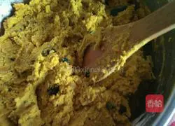 Illustration of how to make bean paste melon cake 3