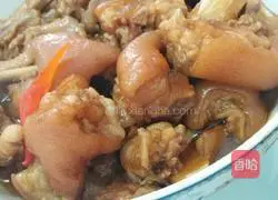 Illustration of braised pig trotters and chicken feet 16