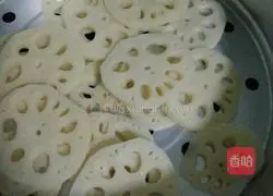 Illustration of how to make honey lotus root 1