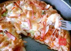 Nine-inch Sausage Fish Tofu Pizza Recipe Illustration 12