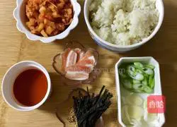 Pork Belly Korean Kimchi Fried Rice Recipe Illustration 1