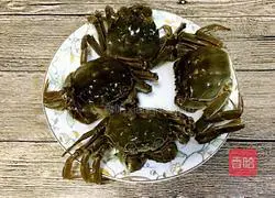 Illustration of steamed hairy crabs 2