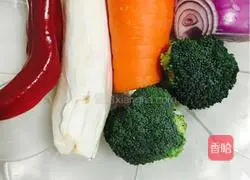 Mushroom noodles Illustration of how to make noodles with fish 1