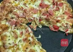 Illustration of how to make bacon pizza 6