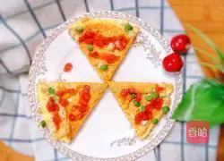 Illustration of how to make steamed buns and egg pancakes pretending to be pizza, nutritional supplementary food recipe for babies 7