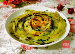 Illustration of how to make green onion and egg pancakes 13