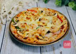 Illustration of how to make shrimp and mushroom pizza 12