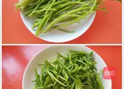 Illustration of how to make tempeh water spinach stems 2