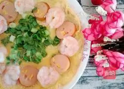Chinese style simple shrimp and egg pizza recipe 5