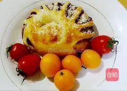 Illustration of how to make purple potato fancy bread 16