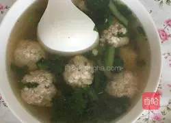Illustration of how to make cabbage, tofu and meatball soup 3