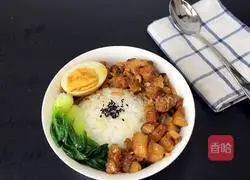 Illustration of home-style braised pork rice 12