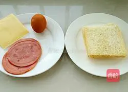Illustration of how to make ham and toast 1