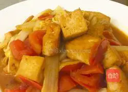 Illustration of how to make tomato, cabbage and tofu 9