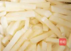 Illustration of how to make French fries 1