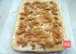 Illustration of how to make meat floss rolls 12