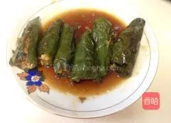 Illustration of how to make green peppers stuffed with lean meat 7