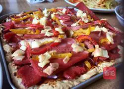 Illustration of how to make colorful pepper pizza 6