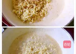 Illustration of how to make instant noodle pizza 7