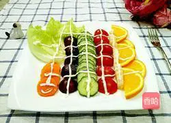 Illustration of how to make vegetable and fruit salad 7