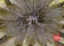 Illustration of how to make garlic vermicelli, baby vegetables and steamed shrimp with open sides 8