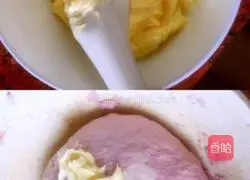 Illustration of how to make two-color butter bread 3