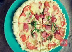 Illustration of how to make vegetable pizza 9