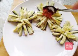 Illustration of how to make chrysanthemum and eggplant 8