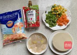 Illustration of how to make dumpling crust pizza 1