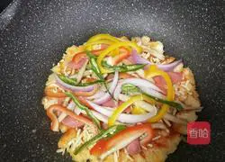 Illustration of how to make pan steamed bun pizza 18