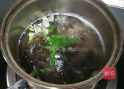 Tuna seaweed egg Flower soup recipe 3